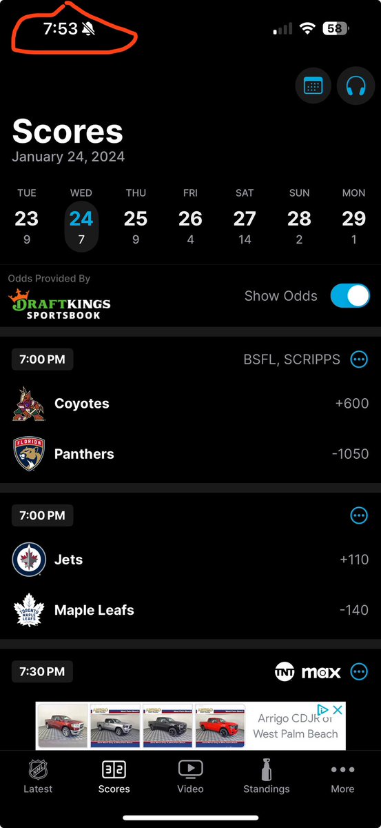 I used to think <a href="/ryanwhitney6/">Ryan Whitney</a> was just being a cry baby about the <a href="/NHL/">NHL</a> app, but not being able to see the scores, at the very least, at 8pm for 7pm games is bananas. 🍌 <a href="/spittinchiclets/">Spittin' Chiclets</a>