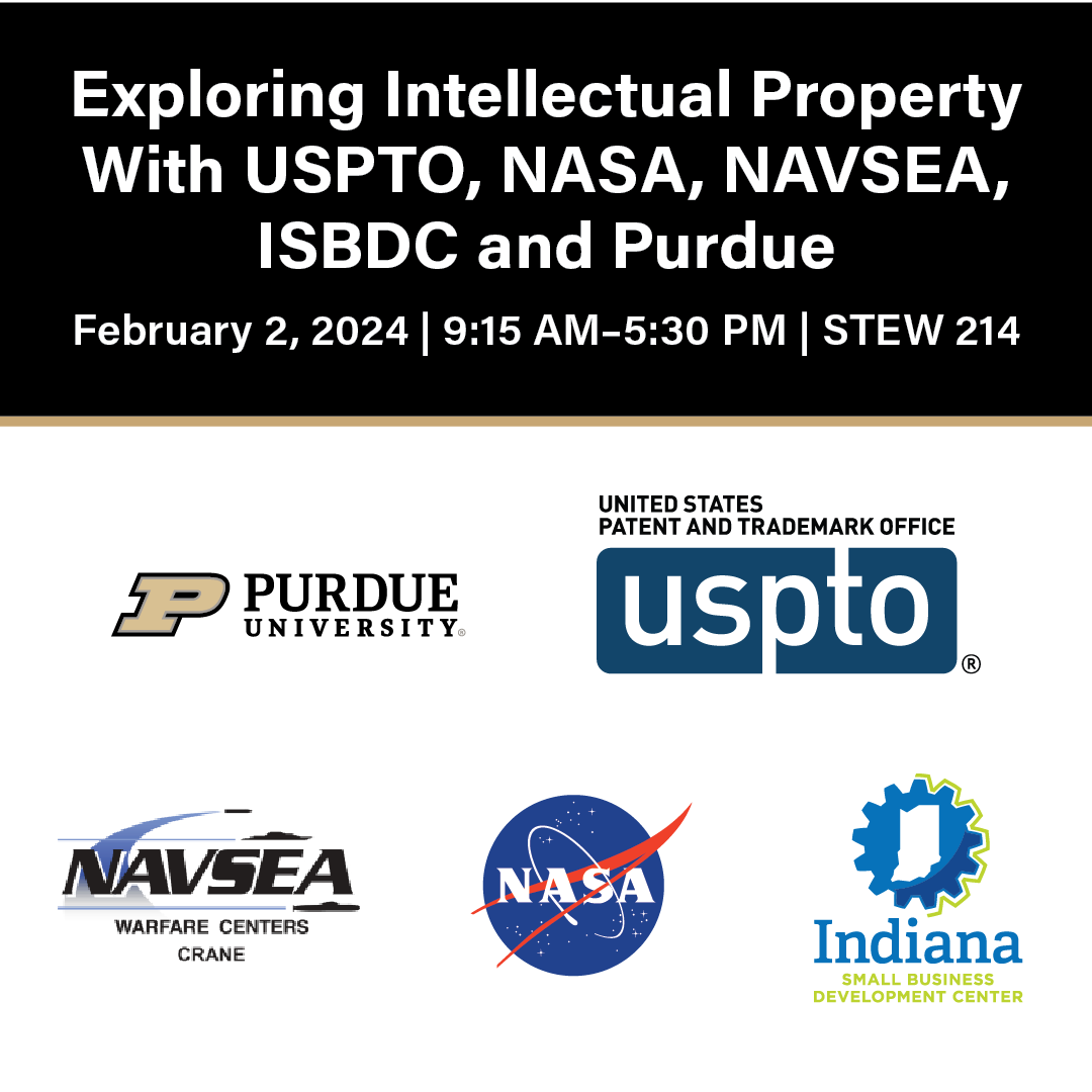 PurdueLibraries's tweet photo. Explore the world of IP with an overview of #intellectualproperty and trademarks, including an exclusive peek into @NASA's IP portfolio and publicly available technology. No registration is required. Preview the agenda: https://t.co/EFz4vMkh2L. https://t.co/Rron1zsamN