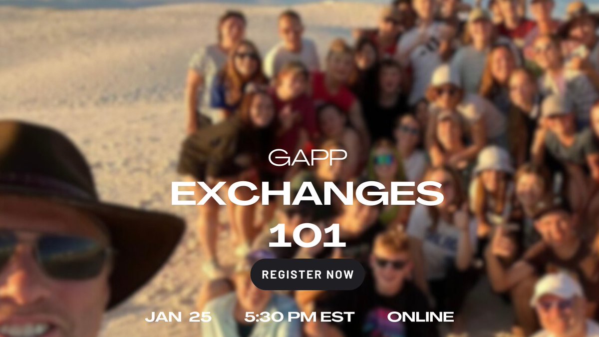 gappexchanges's tweet image. Don&apos;t miss tomorrow&apos;s #GAPP Exchanges 101 - the webinar for teachers &amp;amp; school administrators. Learn how to establish a successful student exchange with your German partner school. 
📲Register for our session on Jan 25 at  5.30pm EST: goethe-institut.zoom.us/meeting/regist… #gappexchanges