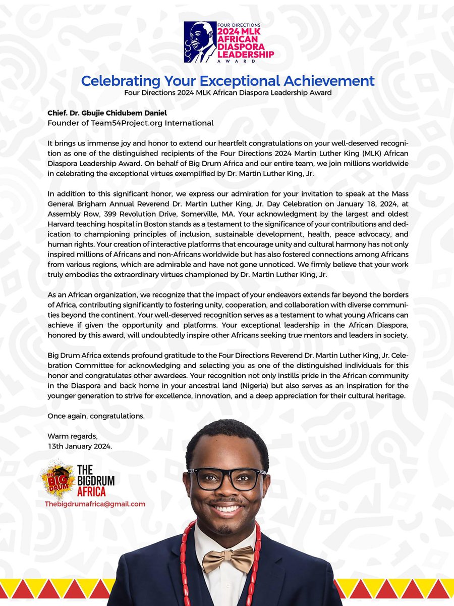 gratitude to our 2024 recipients of the Four Directions MLK Jr African Diaspora Leadership Awardees: 🌟 🎉 #FourDirections2024MLKJrAfricanDiasporaLeadershipAward Hooray for these African leaders! 🌟 🚀 #AfricanLeadership #MLKLegacy #FourDirections2024