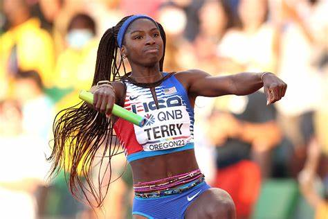 Happy birthday to @TeeTeeTerry_, twice World 4x100m champion (2022, 2023) and World U20 100m silver medallist in 2018 as well as 2019 NCAA Indoor 60m champion - PBs 10.82 (100m), 22.17 (200m), 7.09 (60m)