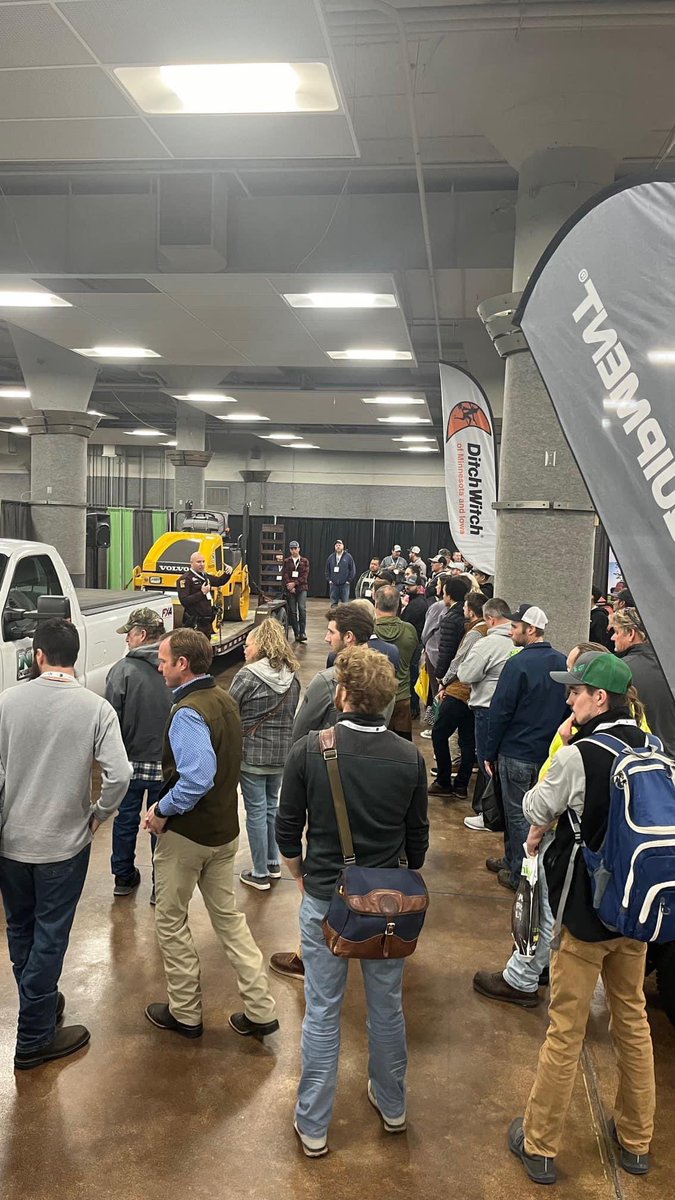 Live! Nuss Truck and Equipment Volvo CE sales team partnering today with the MN State Troopers as they give a live training demo on load securement at Northern Green! Volvo Construction Equipment North America #volvoce #constructionequipment #safety #loadsecurement