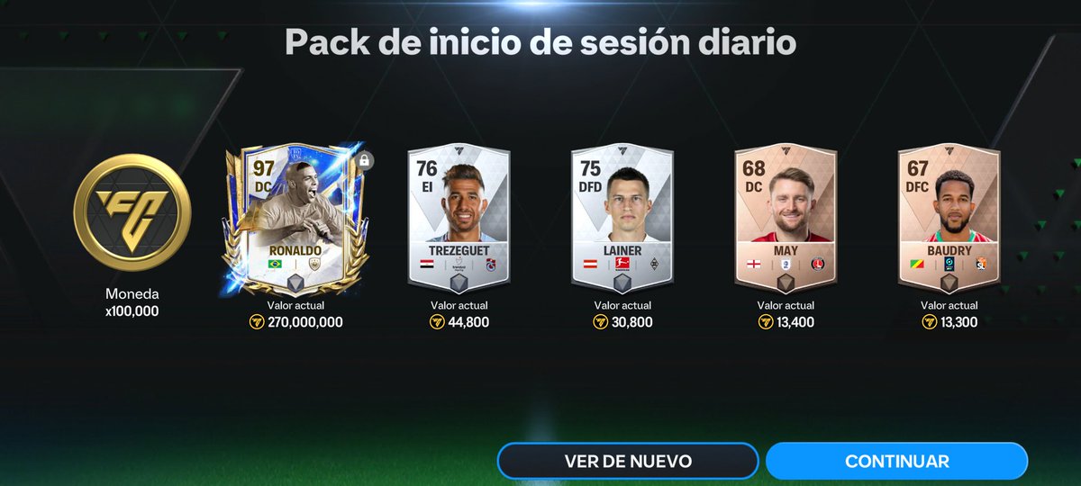 nuebo69's tweet photo. ME ACABA DE SALIR RONALDO NAZARIO EN EL SOBRE DE INICIO DE SESION DIARIO AJAJJAJAJ @legas1710 @Franklyn_Games @tutiofifa @fifa_droid @nitrofm7 @NeuxFM VIVA EL VINO JAJA https://t.co/c9TgINAZeo