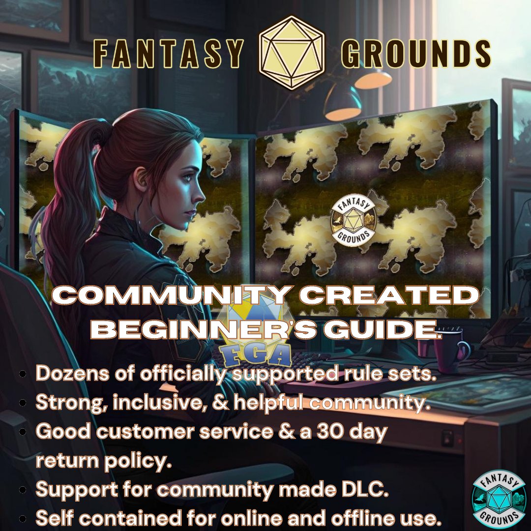 FGACommunity's tweet image. Master Fantasy Grounds Unity with this comprehensive guide for new users: zurl.co/4G83 📚 Dive in &amp;amp; follow @FantasyGrounds2 for updates.
#FantasyGroundsUnity #VTT #rpg #TabletopRPG #DnD5e #rpg #dnd