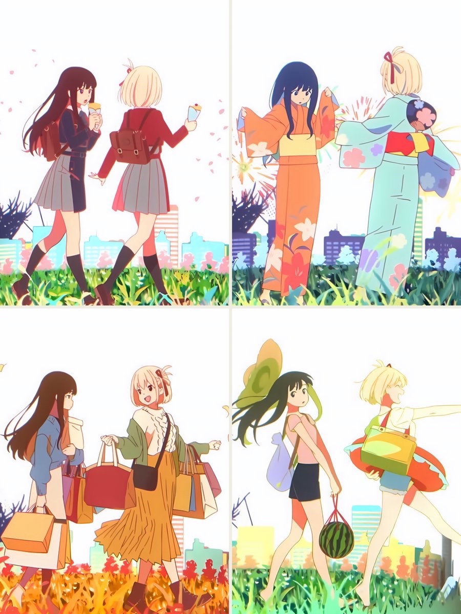 After work, they went on dates^^ #LycorisRecoil #ChisaTaki #リコリコ