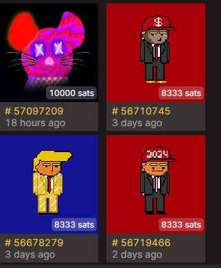 cryptodaypost's tweet image. I just sale one of my @bitcointrumps APE for 2.4k on @MagicEden the first on the left thanks for the buyer and @BTCTrumps
#TrumpNFT #BitcoinBlockchain #CryptoArt #LimitedEdition #PresidentialArt #2024ElectionArt