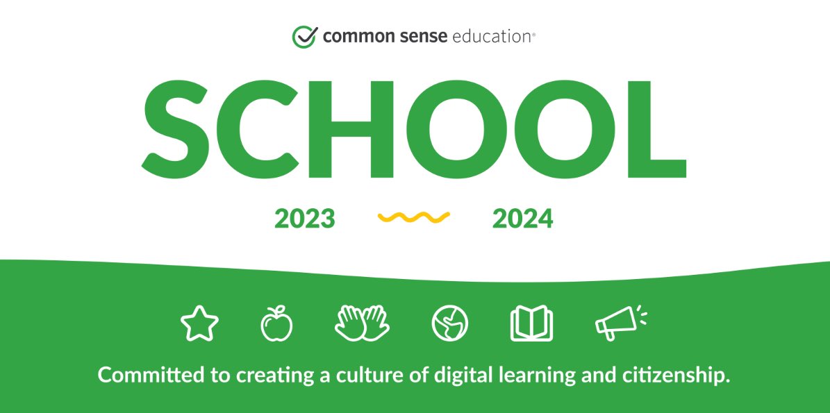 We are proud to be a Common Sense School! @CommonSenseEd