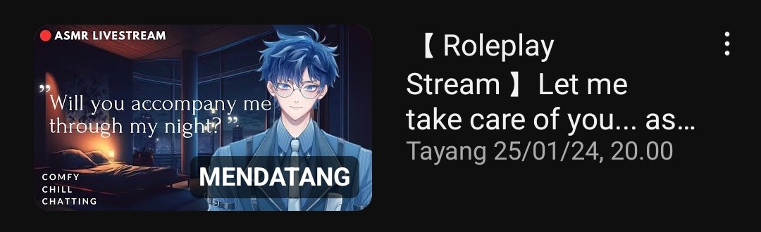 MigoHaswell's tweet photo. 【 Roleplay Stream 】
Let me take care of you as your boyfriend..
📅: Kamis, 17 Januari 2024
⏰: 20:00 WIB (GMT+7)
🔗: https://t.co/73wEzHBEf1
Tags :
#VtuberID #MiGoTwitterX #MiGoLive https://t.co/XzlL4r3QjV