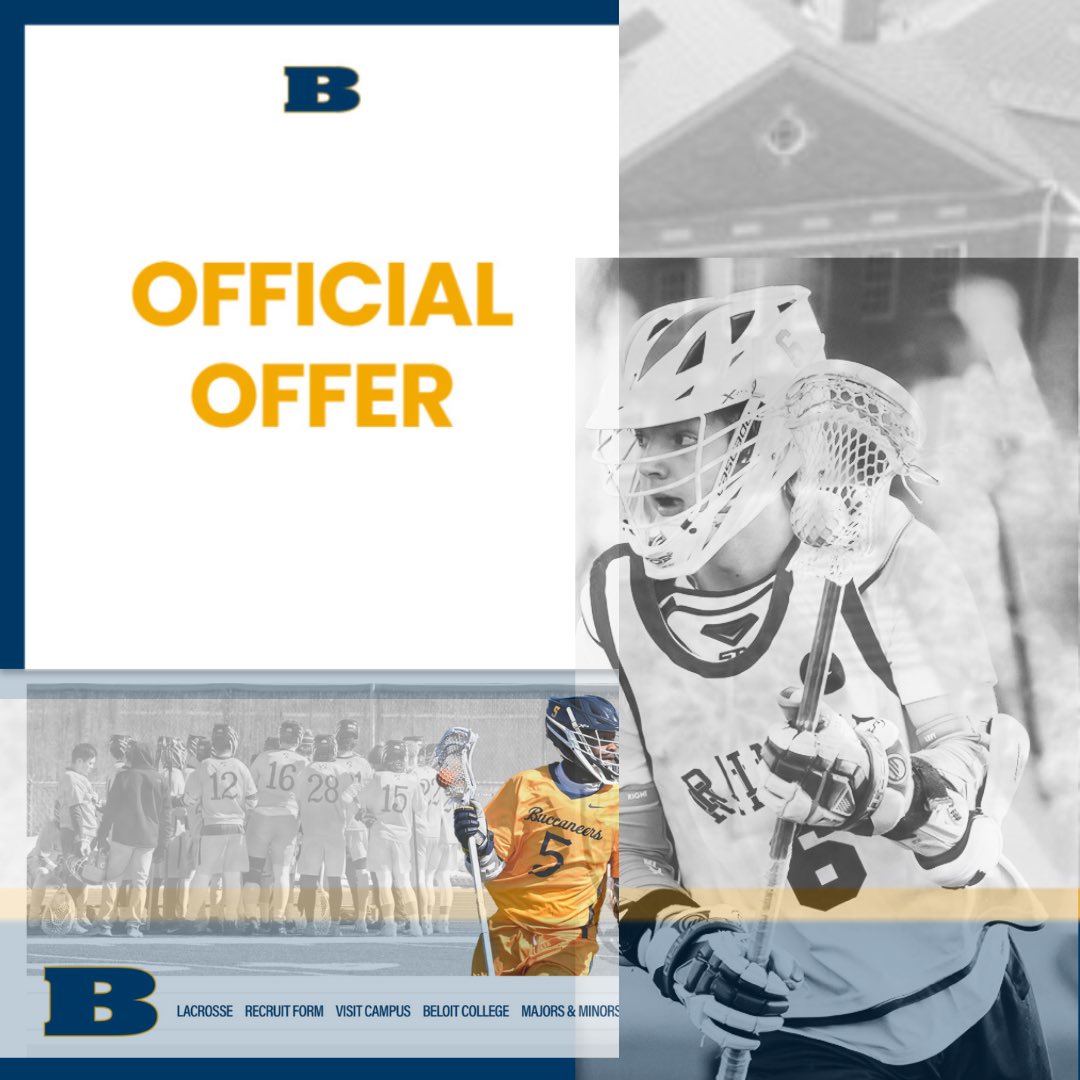 Blessed to receive my first offer from <a href="/beloitmlax/">Beloit College Men's Lacrosse</a>. 🙏 Thank you Coach Lerg. #lacrosse #attack #blessed #college