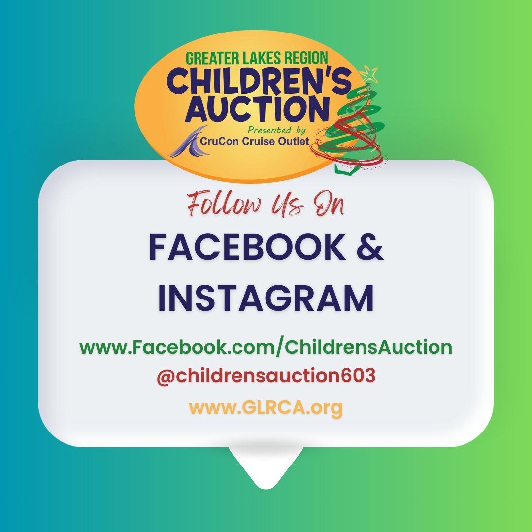 glrcauction603's tweet photo. We're taking a break from Twitter/X. Follow us on Facebook (https://t.co/5DCoFPEnhw) and Instagram (https://t.co/ZXe37cgEui) for up to date Children's Auction events and news. 

#GLRCA #ChildrensAuction #Instagram #Facebook #FollowUs #ItsForTheKids https://t.co/deZ6BtGHPr