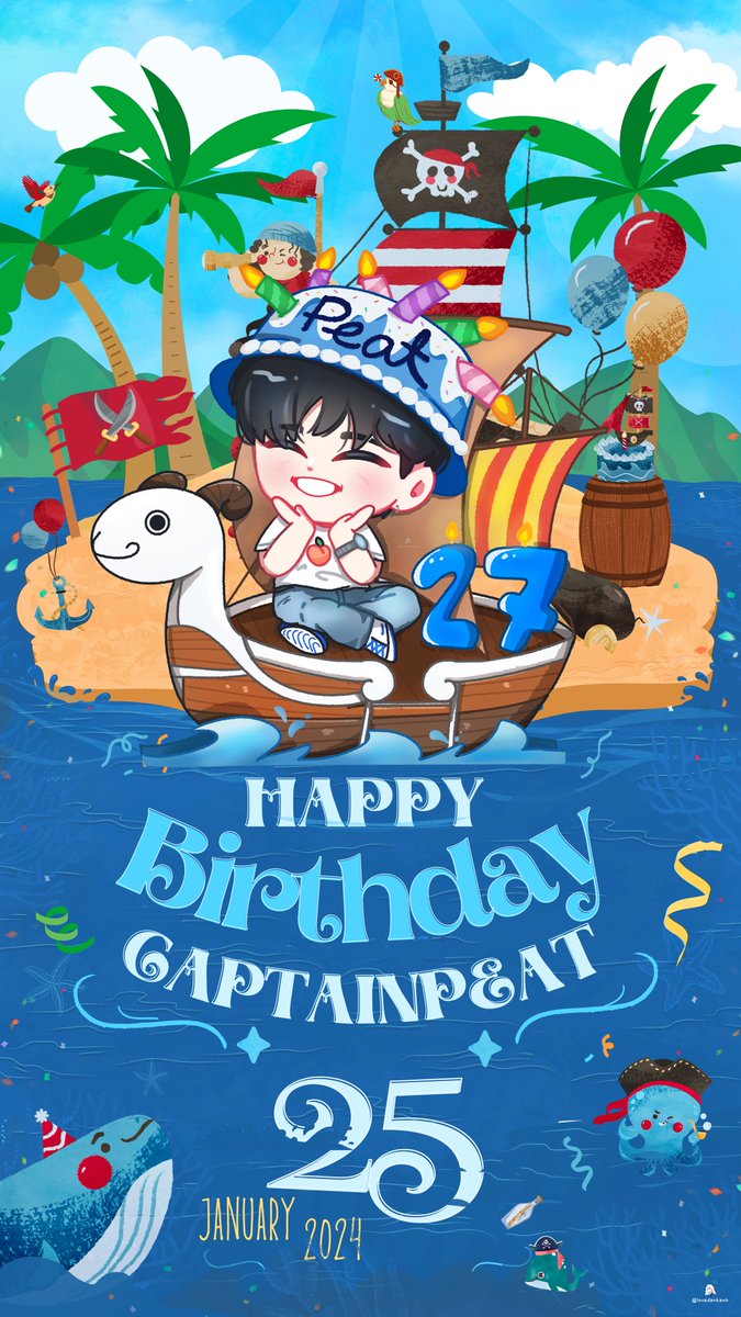 lovedankanh's tweet photo. HBD เจ้าคนเก่ง เติบโตขึ้นอีกปีแล้วนะ อยากบอกว่าพีทเป็นเวอร์ชั่นที่สบายใจของใครหลายๆคนนะ ขอบคุณที่เกิดมาทำให้เรารัก ขอบคุณที่ตั้งใจทำผลงานดีๆให้เราได้ติดตาม ขอบคุณทุกรอยยิ้มของพีทมากๆเลยนะ :) 

HBD CaptainPeat
#27thPeatwasuDay

☁️🏴‍☠️@peatwasu🍑☁️
#Peatwasu #CaptainPeat 
#BabyFeat https://t.co/ZRie4hSjUP