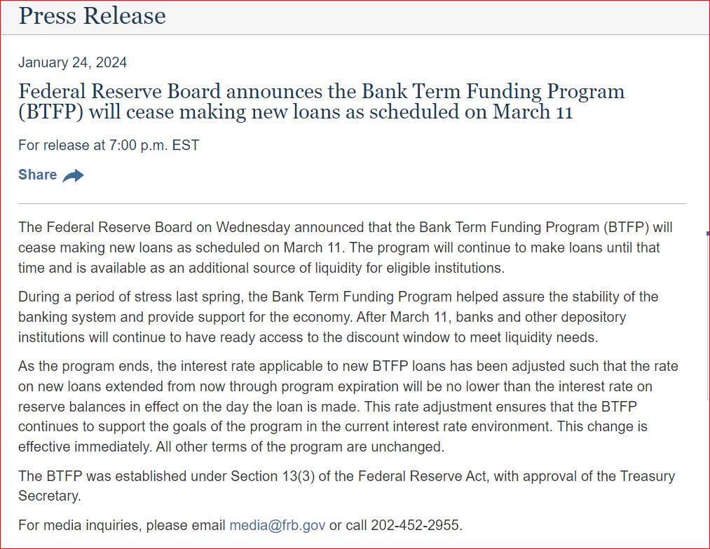 BossBlunts1's tweet photo. BREAKING🚨
#FED ANNOUNCES BANK TERM FUNDING PROGRAM (#BTFP = BANK BAILOUT) WHICH IS NOW AT NEW-HIGHS NOT SEEN SINCE C19 CRASH, WILL BE RETIRED ON MARCH 11TH.

#BANKS WILL BE FORCED TO USE THE LESS ADVANTAGEOUS DISCOUNT WINDOW TO PREVENT MARGIN CALLS.

NEW #BASEL III END GAME REGULATIONS ARE SET TO BRING LIGHT TO OVERLEVERAGED BANKS AND FORCE THEM TO INCREASE COLLATERAL TO MEET NEWLY IMPLEMENTED INITIAL MARGIN REQUIREMENTS.