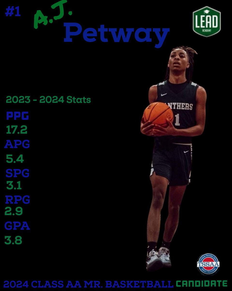 LeadBasketball's tweet photo. Please consider @ajpetway for TSSAA AA  Mr. Basketball. Maxpreps stats have him top 10 in most categories in TN AA https://t.co/o5wuNubHIH