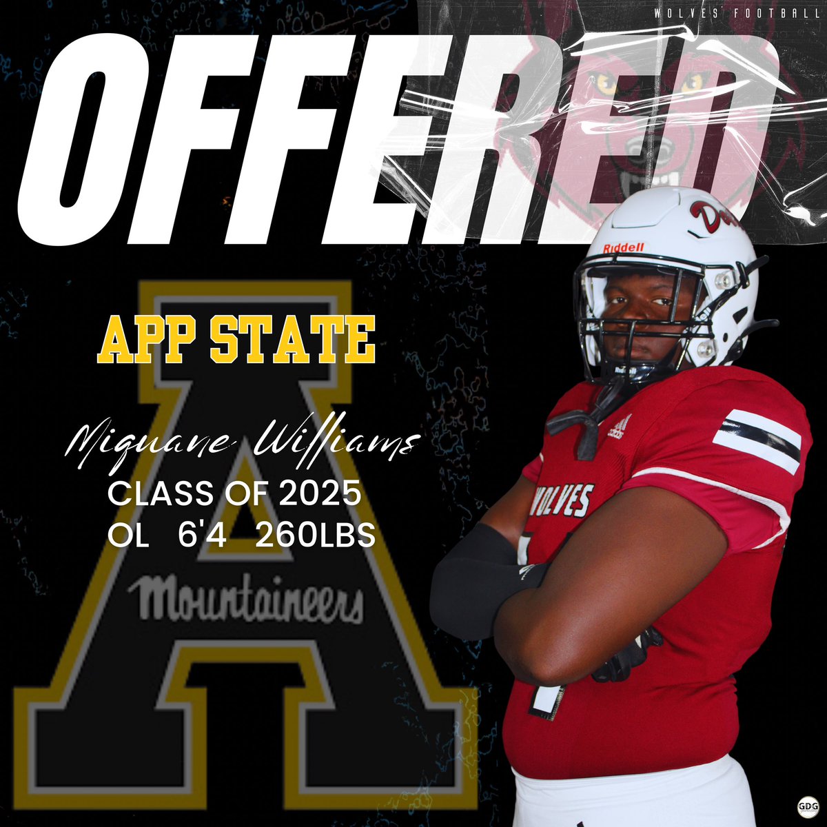 Dothan Wolves Football (@dothanwolvesfb) on Twitter photo 🔥🔥Offer Alert! Congrats to Class of 25’ OL <a href="/Miquane74/">Miquane Williams</a> on his offer from <a href="/AppState_FB/">App State Football</a> <a href="/lawrencedawsey/">Lawrence Dawsey</a>
#MYUT #RecruitDothan #appstfb 🔥🔥Offer Alert! Congrats to Class of 25’ OL <a href="/Miquane74/">Miquane Williams</a> on his offer from <a href="/AppState_FB/">App State Football</a> <a href="/lawrencedawsey/">Lawrence Dawsey</a>
#MYUT #RecruitDothan #appstfb