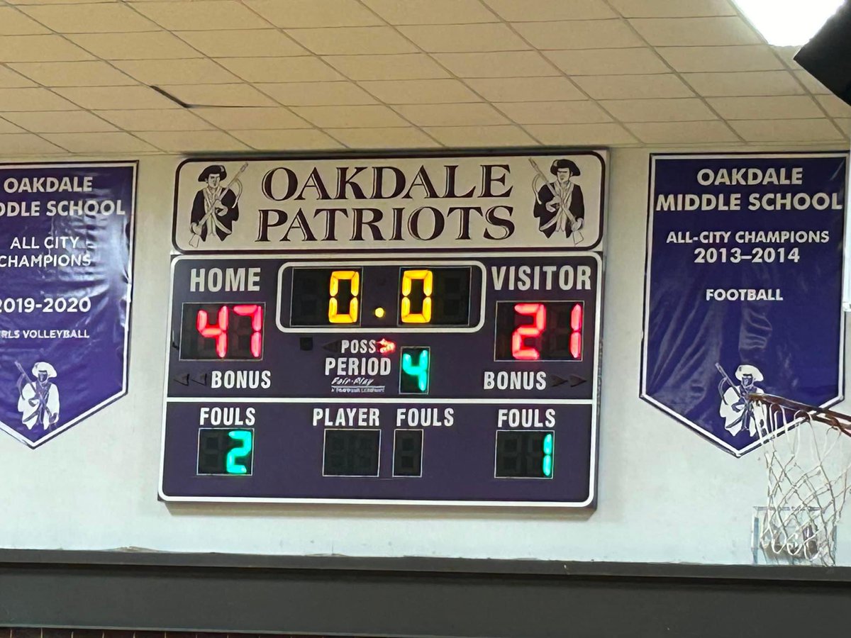 Great win for the 8th grade boys basketball! Patriot Proud!!! 💜🏀