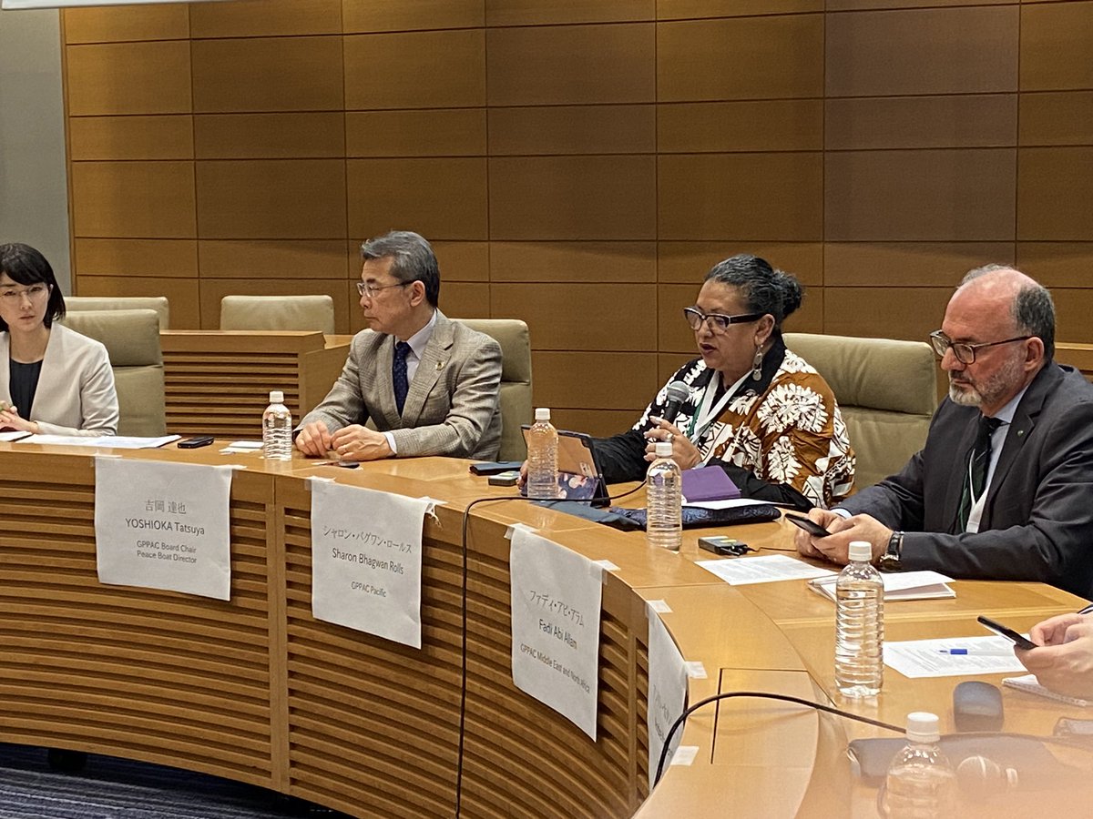 GPPAC's tweet photo. Exemplifying integration of diverse #humansecurity aspects into global & regional frameworks, @sharonfiji highlights Pacific Island women's intentional, intersectional & intergenerational work on @ForumSEC's #BoeDeclaration, rooted in various forms of security.
#GPPAC2024Tokyo https://t.co/zz2THRJi4G