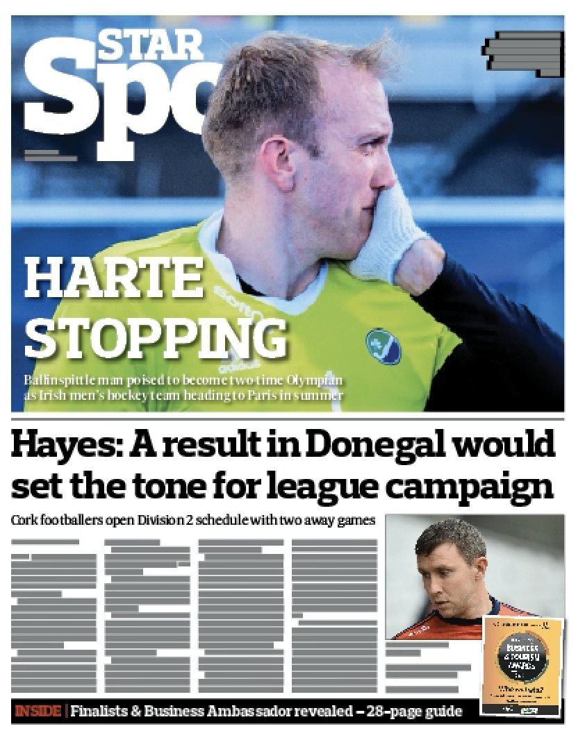 🚨 This week's @SouthernStarIRL Sport is out now. @daveyharte is front page news this week after @IreMenHockey qualified for Olympics, and we also look ahead of @OfficialCorkGAA footballers' league opener. Loads inside! 📱Digital: subscribe.southernstar.ie/plans