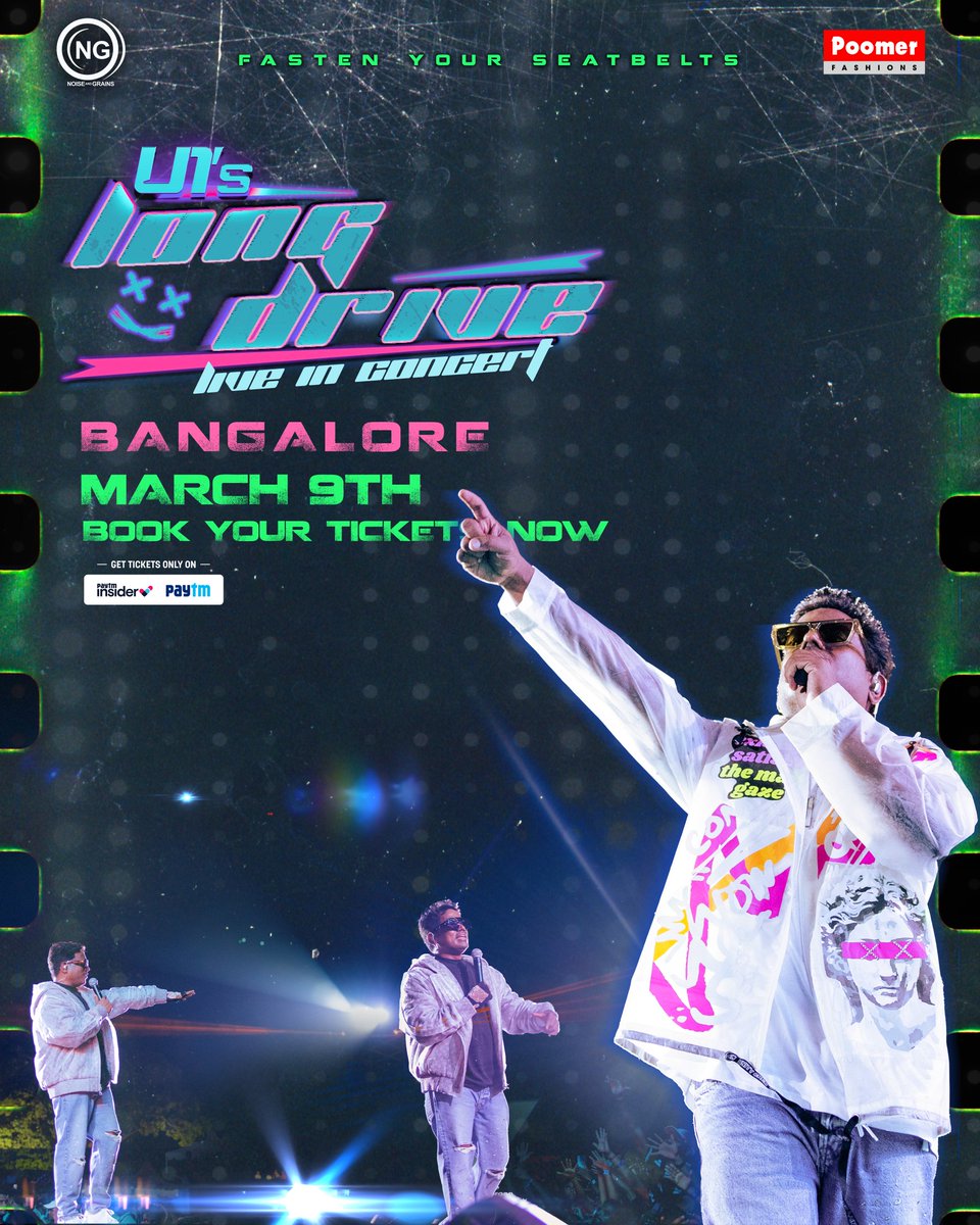 Raja yuvan (@thisisysr) on Twitter photo Fasten your seat belts Bangalore!💺
The tickets are out now! 🎫
“U1’s Long Drive - Live In Concert, Bangalore” 🚙🛣️ 🎹
See you guys on 9th March 2024
Book your tickets 🎫 - bit.ly/U1BLR
*Venue will be announced soon
<a href="/noiseandgrains/">Noise And Grains</a>
<a href="/karya2000/">Karthik Srinivas</a>
<a href="/itisveer/">Mahaveer</a> Fasten your seat belts Bangalore!💺
The tickets are out now! 🎫
“U1’s Long Drive - Live In Concert, Bangalore” 🚙🛣️ 🎹
See you guys on 9th March 2024
Book your tickets 🎫 - bit.ly/U1BLR
*Venue will be announced soon
<a href="/noiseandgrains/">Noise And Grains</a>
<a href="/karya2000/">Karthik Srinivas</a>
<a href="/itisveer/">Mahaveer</a>