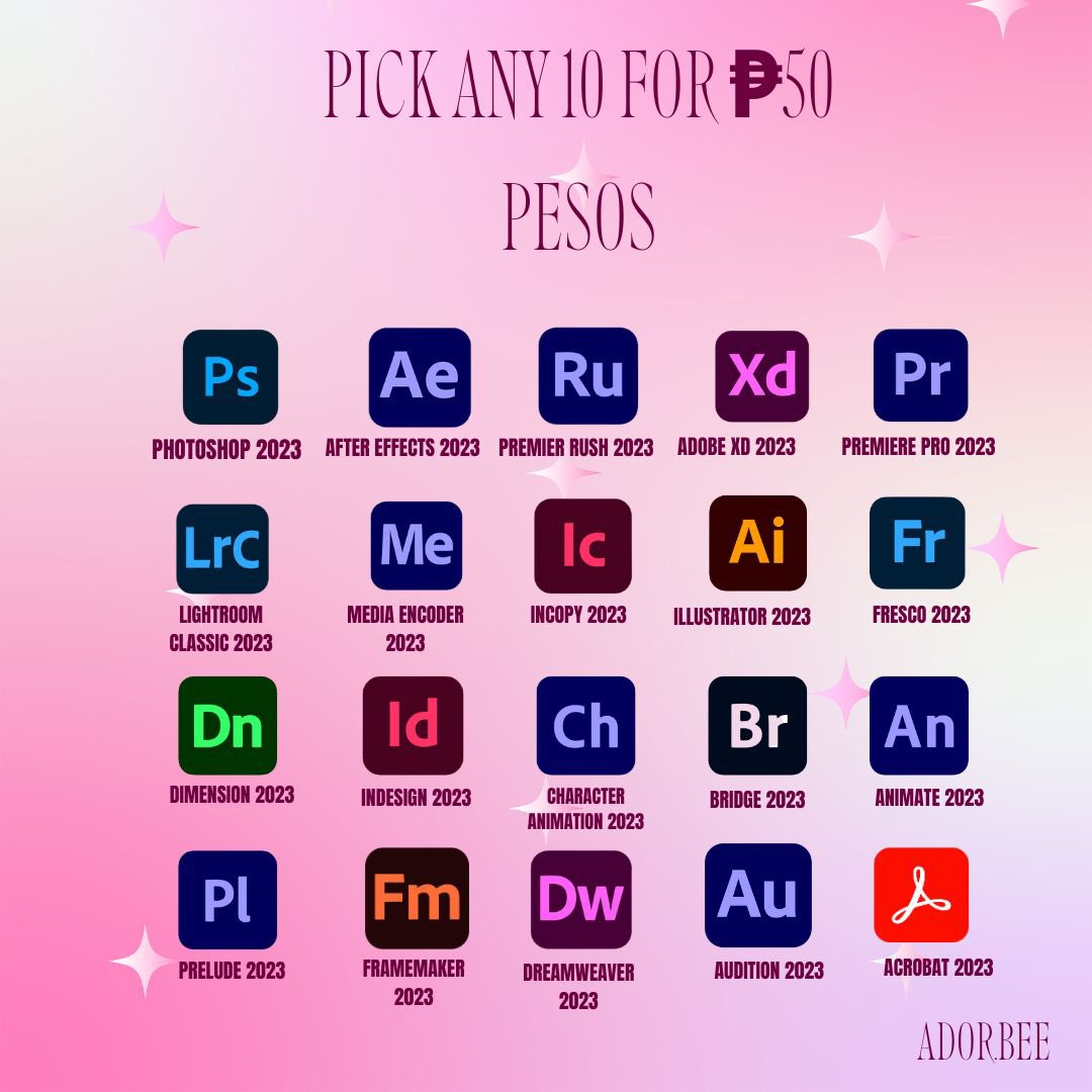 adorbeesoftware's tweet photo. Hello! I am Ador and i sell Adobe softwares for a very affordable price~ avail now! 🎀

Payment via : gcash

🏷️:Wts adobe installer 2023 photoshop after effects illustrator premiere pro lightroom prelude ph want to sell  acrobat after effects cheap installers ph software https://t.co/1xLdvWowQ5