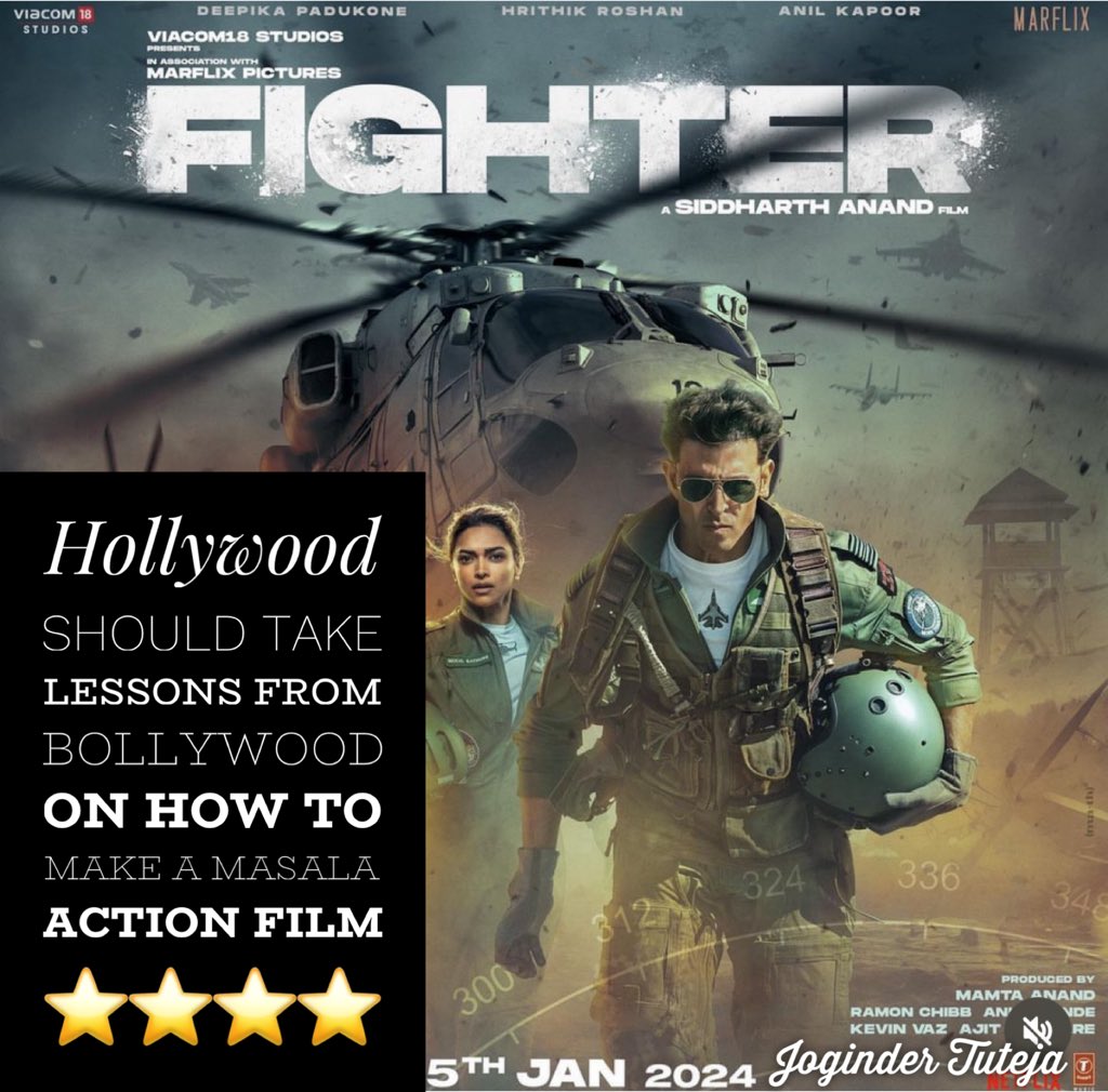 #Fighter - ⭐️⭐️⭐️⭐️ #SiddharthAnand does it again and shows how he is the BEST in #Bollywood when it comes to making an all around action movie. The film has it all - Breathtaking action, masala, drama, dialoguebaazi, excellent visuals, scintillating background score and an…
