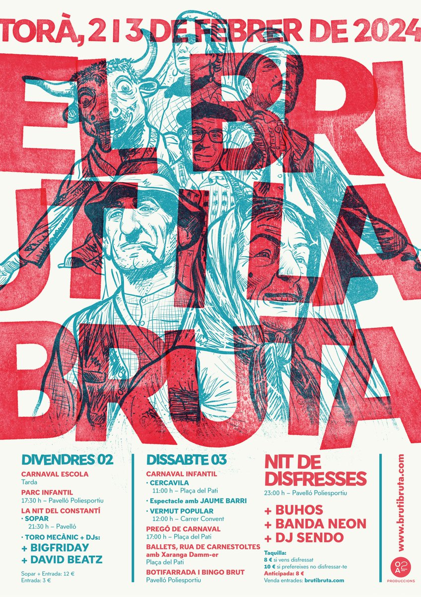 EL BRUT I LA BRUTA 2024  👉 2 i 3  de febrer 🥳
Consulta tots els actes a la web 👇
brutibruta.com