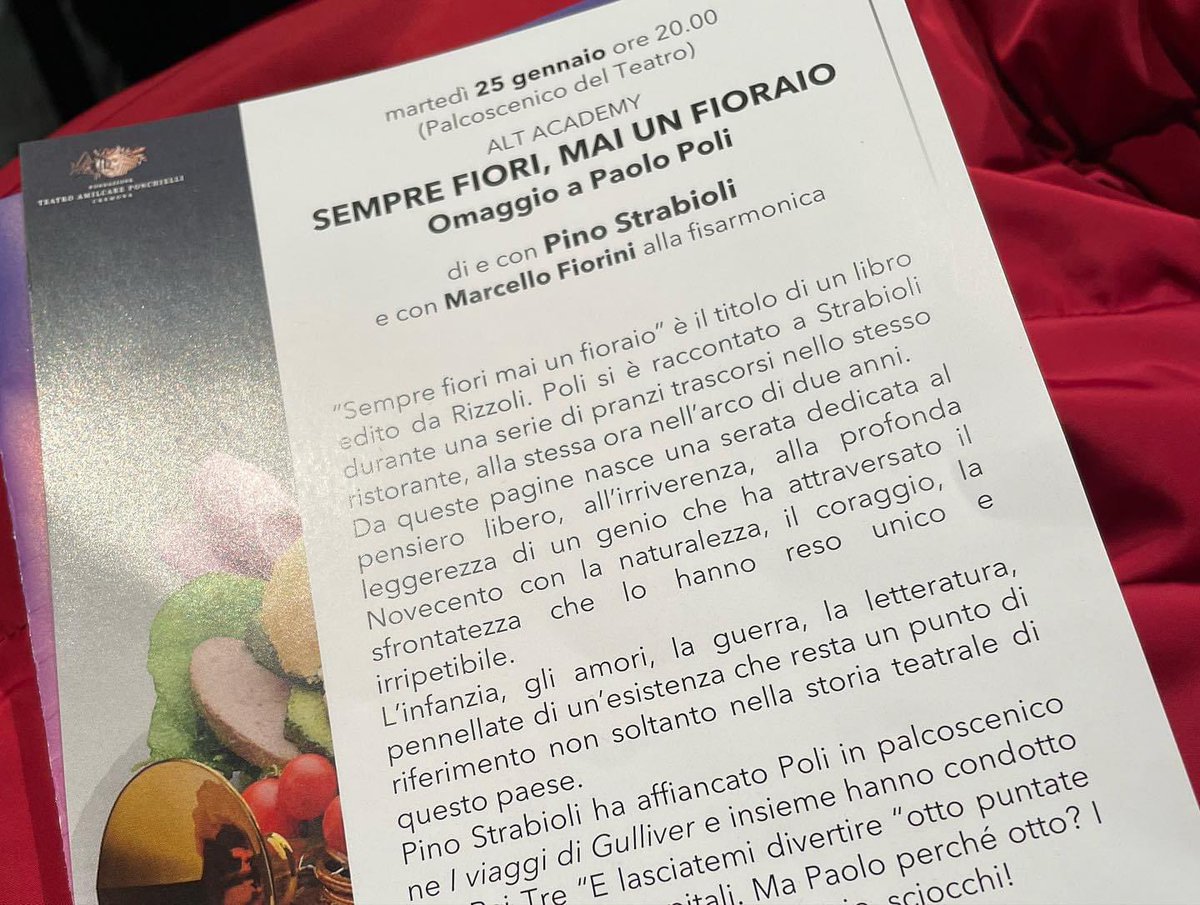 Se avete modo andateci. Scoprirete un mondo di umanità esplosiva, divertente e commuovente. In un mondo dove non esistevano ancora acronimi ma solo insulti, lui usava gentilezza e determinazione. @pinostra racconta #PaoloPoli. Tra #fiori è qualche #fioraio. Io l’ho amato.