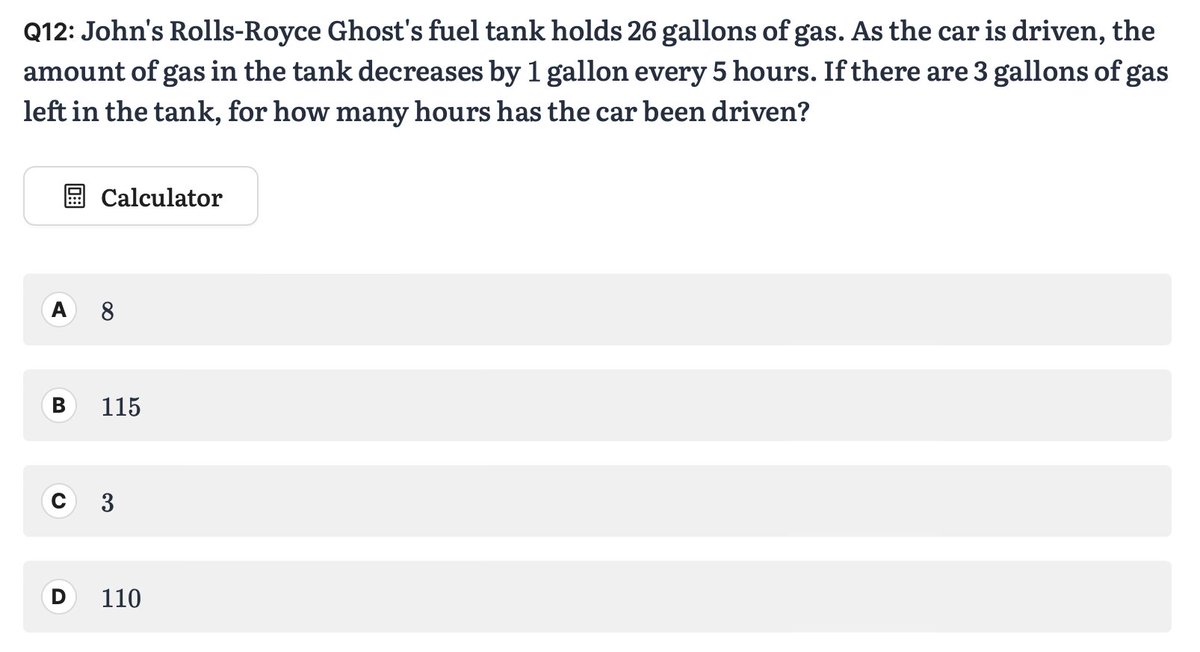 digitalsatmath's tweet image. [Daily Question #20] - Algebra 🛢️

👉 Math99th.ai

#digitalsatmath #Math99th #sat #math #digitalsat #satmath #mathematics #algebra #mathtrick #sattrick
