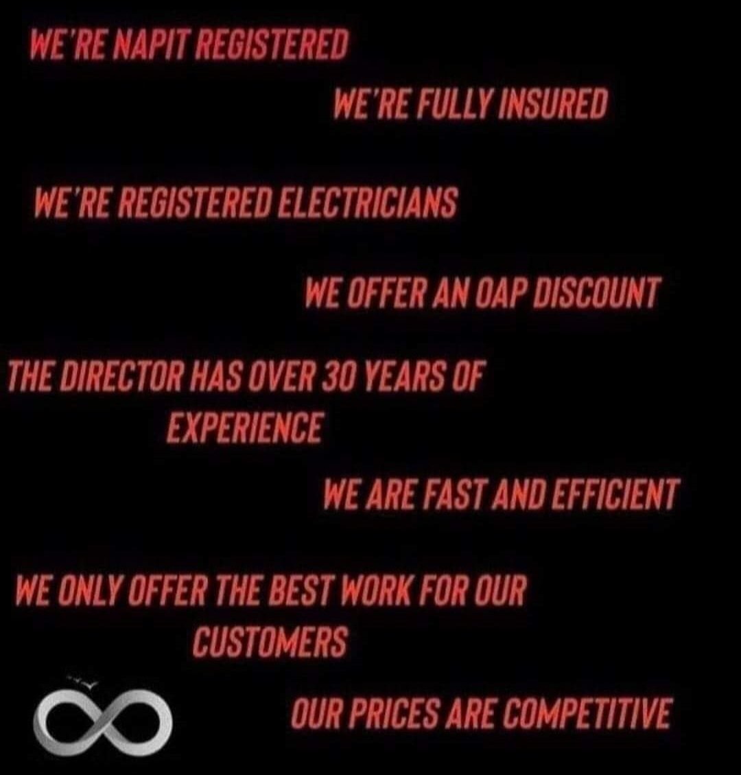 Take a look at what we have to offer and why you should choose Nfinnerty Electrical as your electrical contractor! 

Always make sure you do research before choosing an electrician to ensure you choose a competent and safe electrician! 

#electricalcontractor