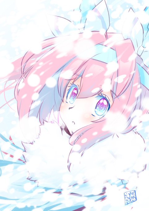 「blue eyes snowing」 illustration images(Latest)｜3pages