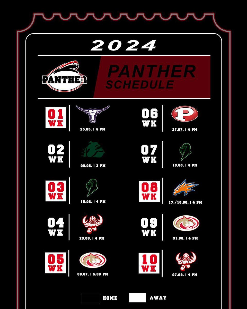 Our schedule for the 2024 season is set. Which of you will we see at Panther Stadium, or away?
