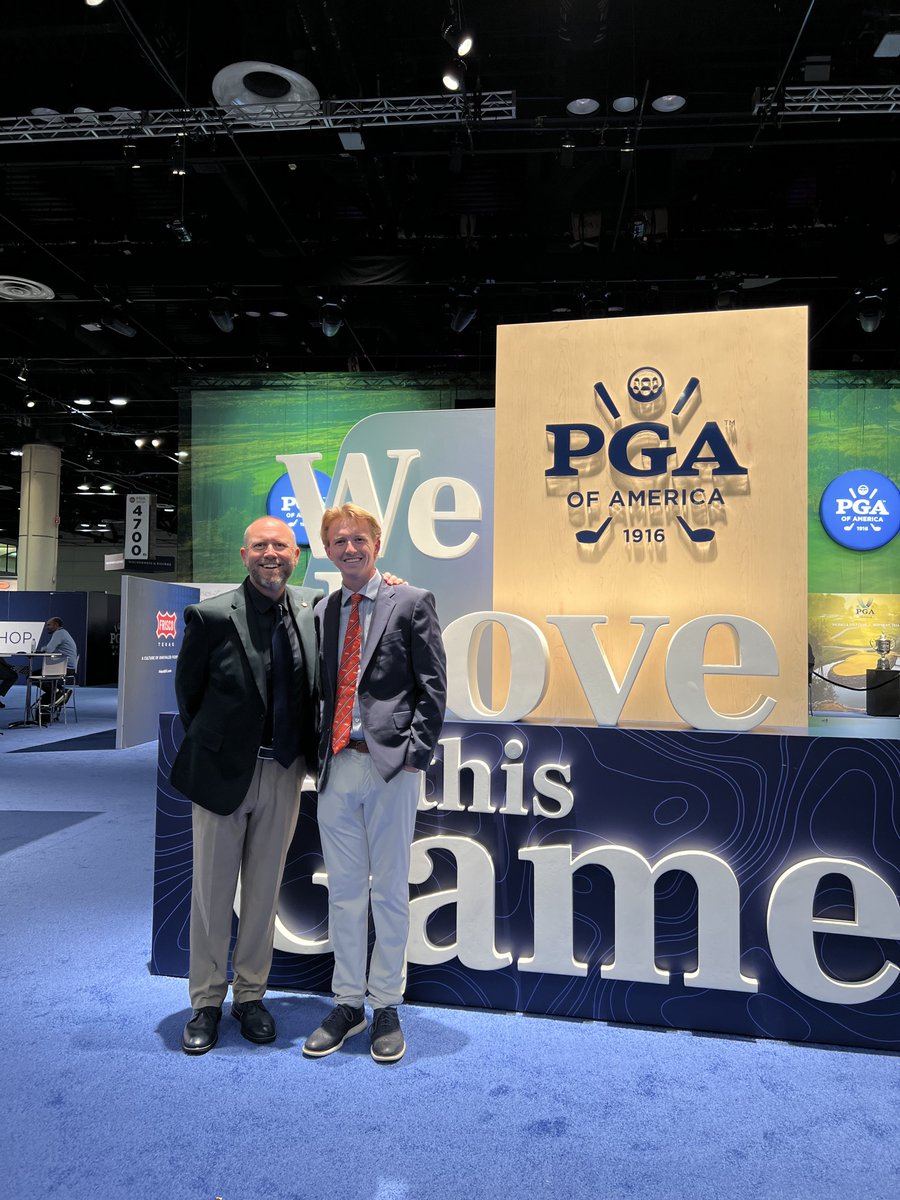 CastoPGA's tweet photo. Just a couple of @PGA golf professionals in their finest khakis at the PGA Show. @CastoGolf https://t.co/MSPWNXi2uW
