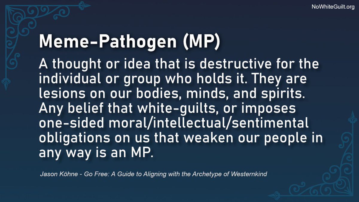 CplPunishm42060's tweet photo. @IrishAmerican27 Because of #MemePathogens in our subconscious minds.
Whenever you watch a movie, your subconscious mind thinks everything on the screen actually happened. When said movie contains #antiwhite ideas, you will subconsciously believe them, leading to #WhiteNoir. https://t.co/3F0f3wsxXT