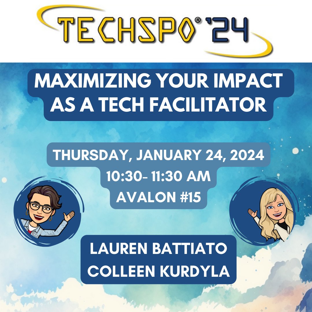 CoachBeeAcademy's tweet photo. Check out our #Techspo24 session tomorrow! This is a great session if you're new to the TF role or looking to add some outside the box thinking to your repertoire! @COKurdyla and I can't wait to see you! 👋 https://t.co/51lUfs0Cqp