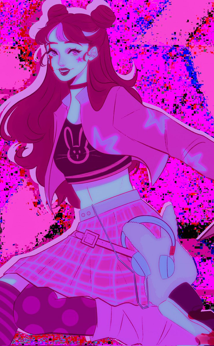 PinkReplication's tweet image. Vanny out of costume 

Art By Pearl (see alt text)