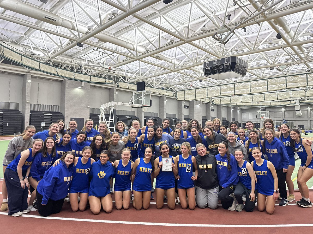 MercyTigers's tweet photo. For the second straight year, your Mercy Track and Field team takes first place at the SCC West Sectional meet. 

With a score of 91 points, @MercyXCTF defeated Sacred Heart Academy by five points. 

It is the program’s sixth sectional victory. 

#MercyProud 
#cttrack https://t.co/KZBSeI3nmd