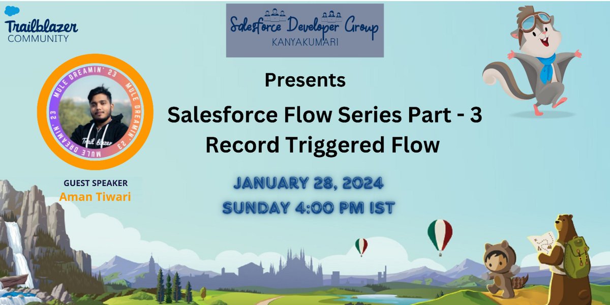 Hi Everyone. I am Calling for Salesforce Trailblazers to join us for the Salesforce Flow Series-3 on Sunday, January 28, at 4 PM (IST). To join the session Please register by using this link: trailblazercommunitygroups.com/events/details… #TrailblazerCommunity @salesforce @true__altruist