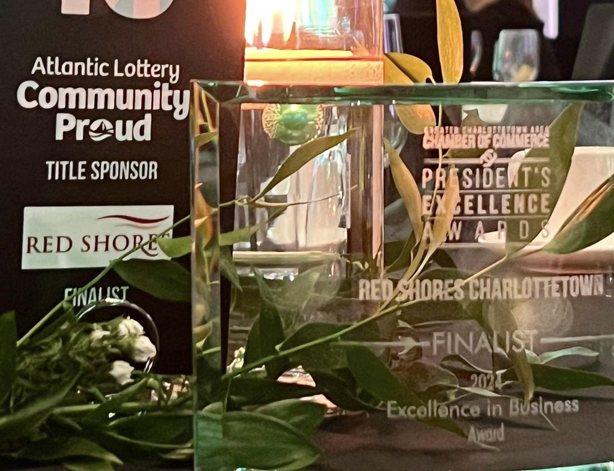 A nice evening celebrating local businesses at the <a href="/ChtownChamber/">Greater Charlottetown Area Chamber of Commerce</a>  President’s Excellence Awards. The Red Shores team were finalists in the Excellence in Business Award. Congrats to all the winners and nominees.