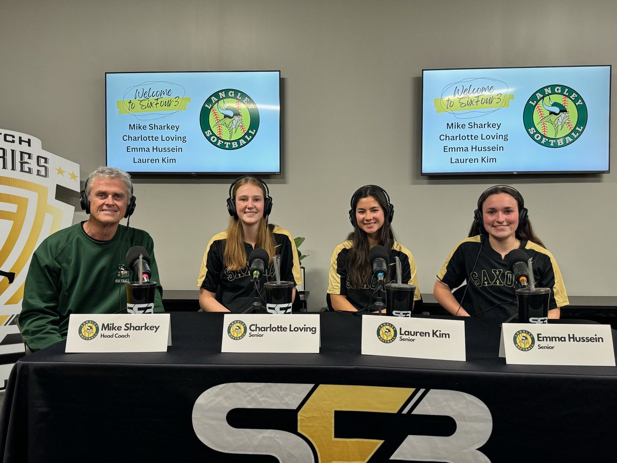 LangleySoftball's tweet photo. @langleysports @langley_fan @SF3Softball @LaurenShehadi @WashPostHS @MLLUpdates @GFSoftball Thank you to Kevin B and everyone at 643 for having the Saxons on your HS Softball “Spring  Training” podcast. We enjoyed the chance to talk about the program and the 2024 season https://t.co/4XseDDXOSq