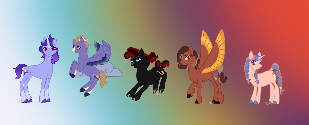 OhioIsAState's tweet photo. Had some fun with designing some sonas for my friends! (Except for the first, NerdySciFiBirdy designed their own <<3)

In order: NerdySciFiBirdy, Aosreti, Squarewheelart, oasisofpassion, me!

#mlp #mlpfim #ponysona https://t.co/C62mJrvRnC