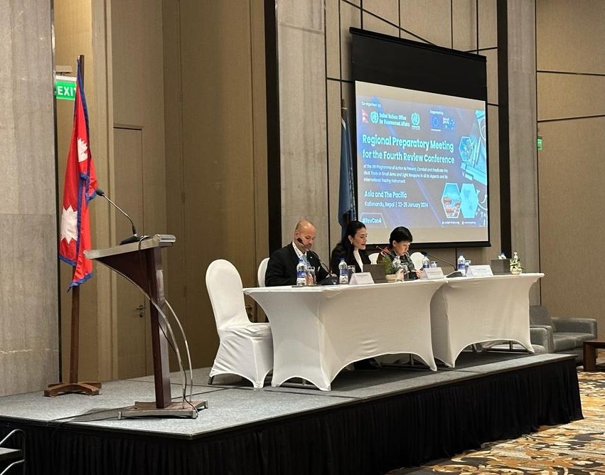 #HappeningNow Day 3 and final day of the Asia-Pacific Regional Preparatory Meeting for #RevCon4 begins with a high-level panel on the New Global Framework for Through-life Conventional Ammunition Management. #UNPoA #SALW