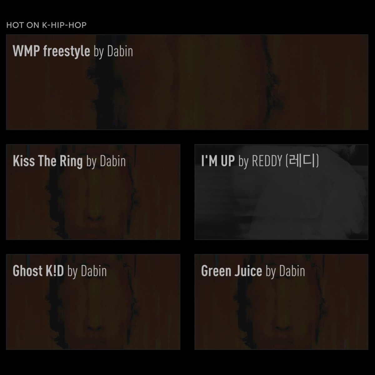 #GeniusCharts | Dabin (<a href="/dabin_kr/">Dabin.kr / 홍다빈</a>) takes over the K-Hip-Hop chart in Genius Korea with tracks from #Giggles! 

“WMP freestyle” debuts at #1 on the chart followed by “Kiss The Ring” at #2 and “Ghost K!D” &amp; “Green Juice” in the Top 5!

genius.com/albums/Dabin/G…