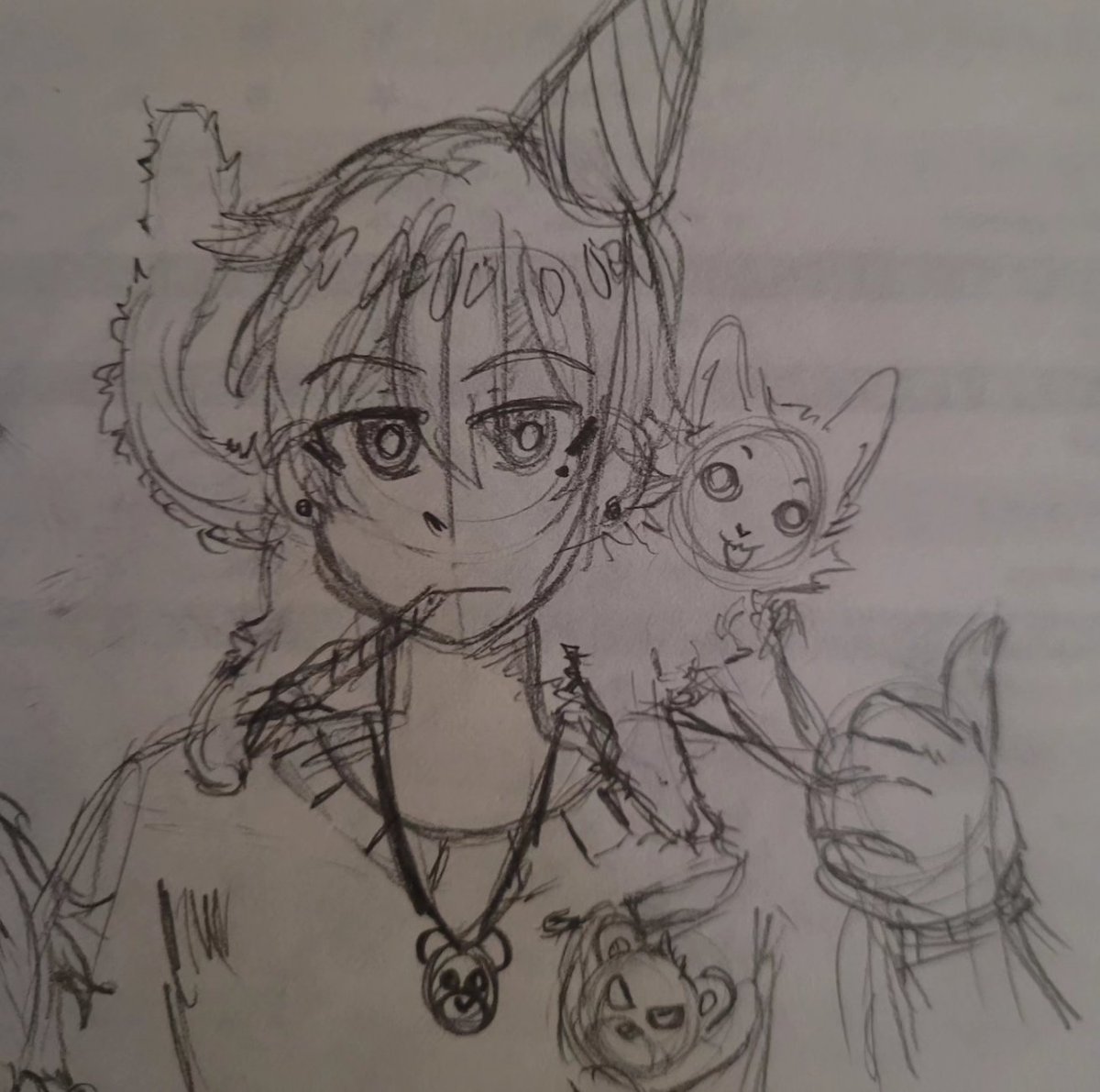 Witchboy_Kody's tweet photo. Extra sketches today. ^^

Legit these papers are on the back of the other papers I've drawn on, I've been procrastinating going to the store as long as possible lol. https://t.co/Ac8K9bZq6N