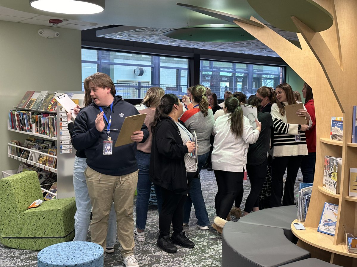 ElemNorthD73's tweet photo. Staff @ElemNorthD73 enjoyed some laughs this afternoon while they challenged their communication skills. Working collaboratively is at the forefront of all we do! @District_73 #SEL #BetterTogether #rENew https://t.co/rCpn2oYg1r