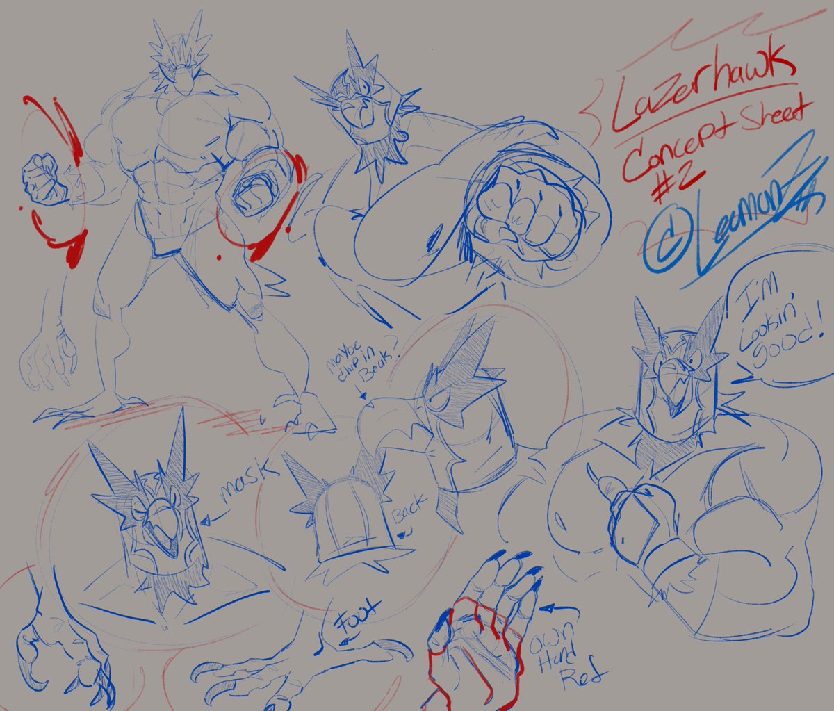 LeemonZ_620's tweet photo. Lazerhawk concept sheet #2!!
HES COMING ALONG SO WELL GUYS AHHH!!
#LeemonZ #Lazerhawk https://t.co/cxiuseV7oN