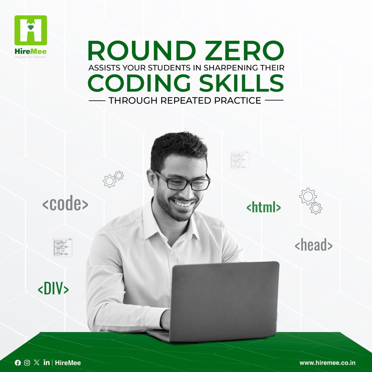 Hiremeeinc's tweet image. Enroll in our Round Zero to help your students become more proficient coders.

Visit: hiremee.co.in/round-zero

#codingproficiency #india #bharat #coding #Detailedreport #HireMee #Institutions #Coders #Students #AIProctoring #codereport #careeropportunity #codingpractiseplatform