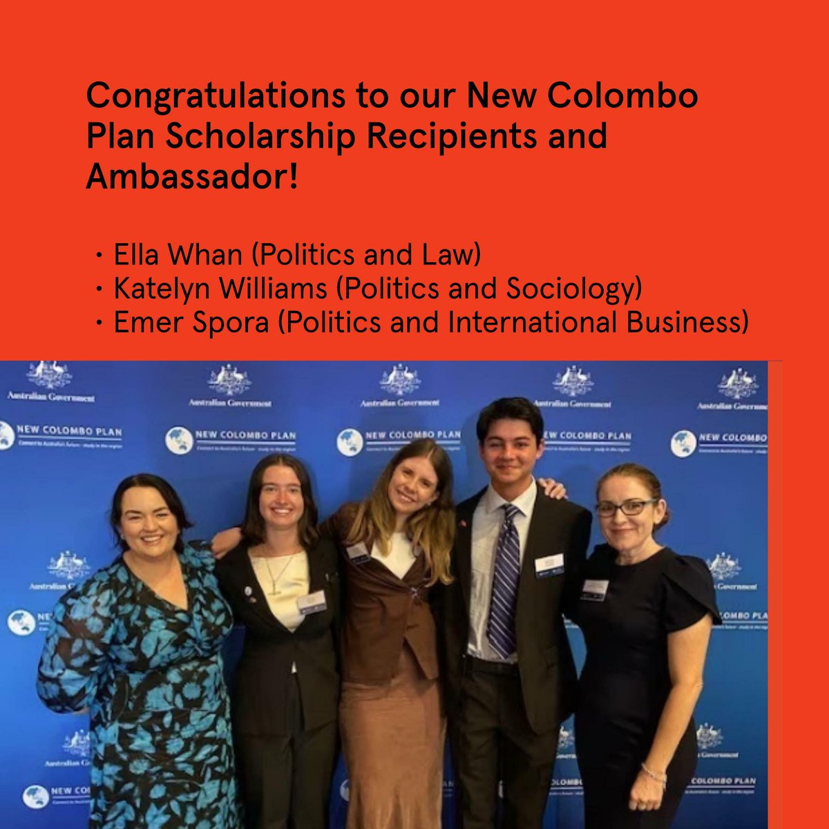 🌟 We’re thrilled for our @NewColomboPlan Scholarship recipients! Ella will study environmental issues at the @UniversitiMalay, Katelyn will focus on public health at @UGMYogyakarta & Emer joins as a ’24 ambassador 🌏 Cheers to their global journeys! 👇bit.ly/3vKMoBb