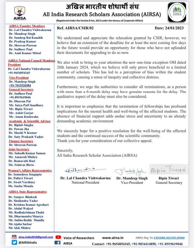 All India Research Scholars Association tweet media