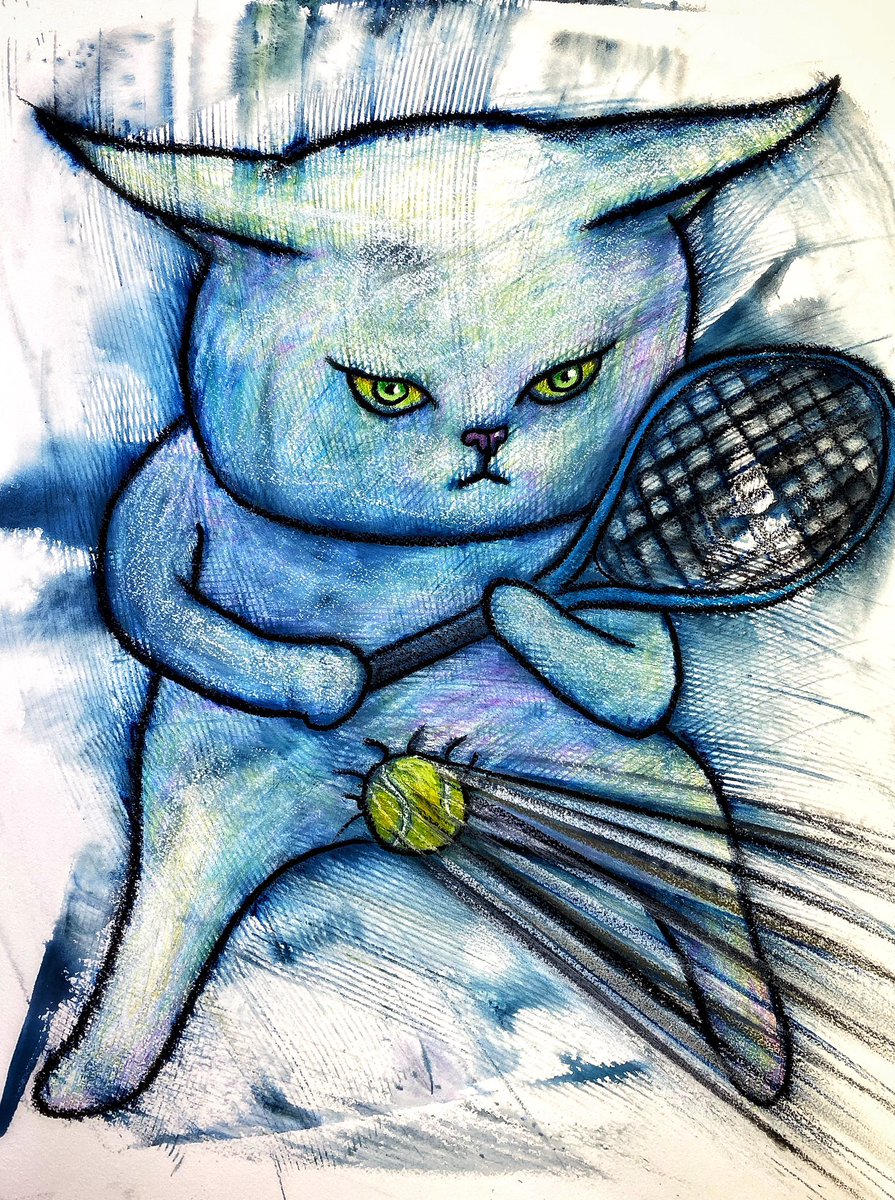 田島享央己 Takaoki TAJIMA 鶴のポーズをする猫 フィギア サイン入