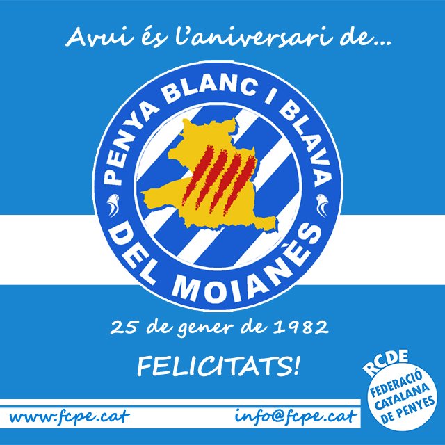 fcp_espanyol's tweet photo. Avui és l'aniversari de... la Penya @pbbMoianes! Moltes felicitats, pericos! #RCDE #FCPE https://t.co/VhliqtTnbE