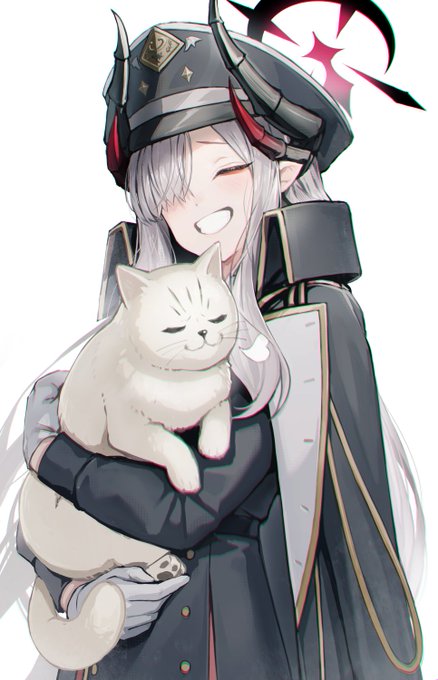 マコト様 おまとめ ブルアカ「羽沼マコト 表情差分であった笑顔は猫にも 向けたりするのか